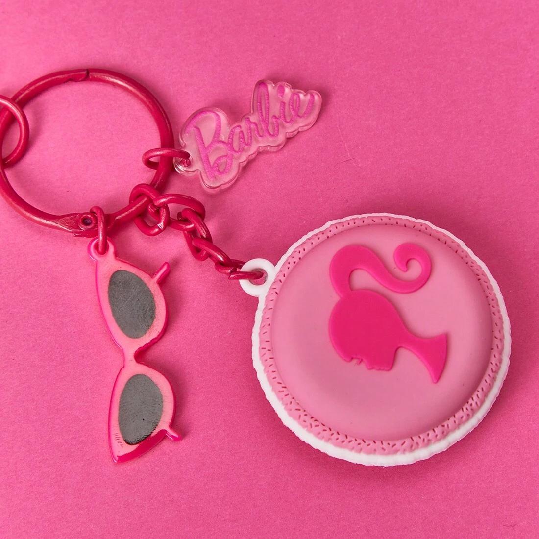 Barbie Kawaii Bag Charms Cute Macaroon Keychain For Key Leather Keychain Holder With Keychain Ring Pendants With Colorful Design For Wallet Keys For Women & Girls Birthday Gift
