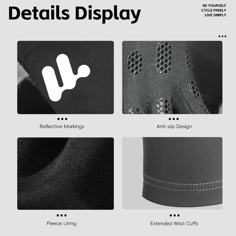 WEST BIKING Winter Gloves.Highly Elastic Soft And Skin Friendly Outdoor Sports Gloves,Touch Screen Windproof Thermal Gloves,Full Finger Anti Slip Design for Ski Scooter Motorcycle Bike Cycling