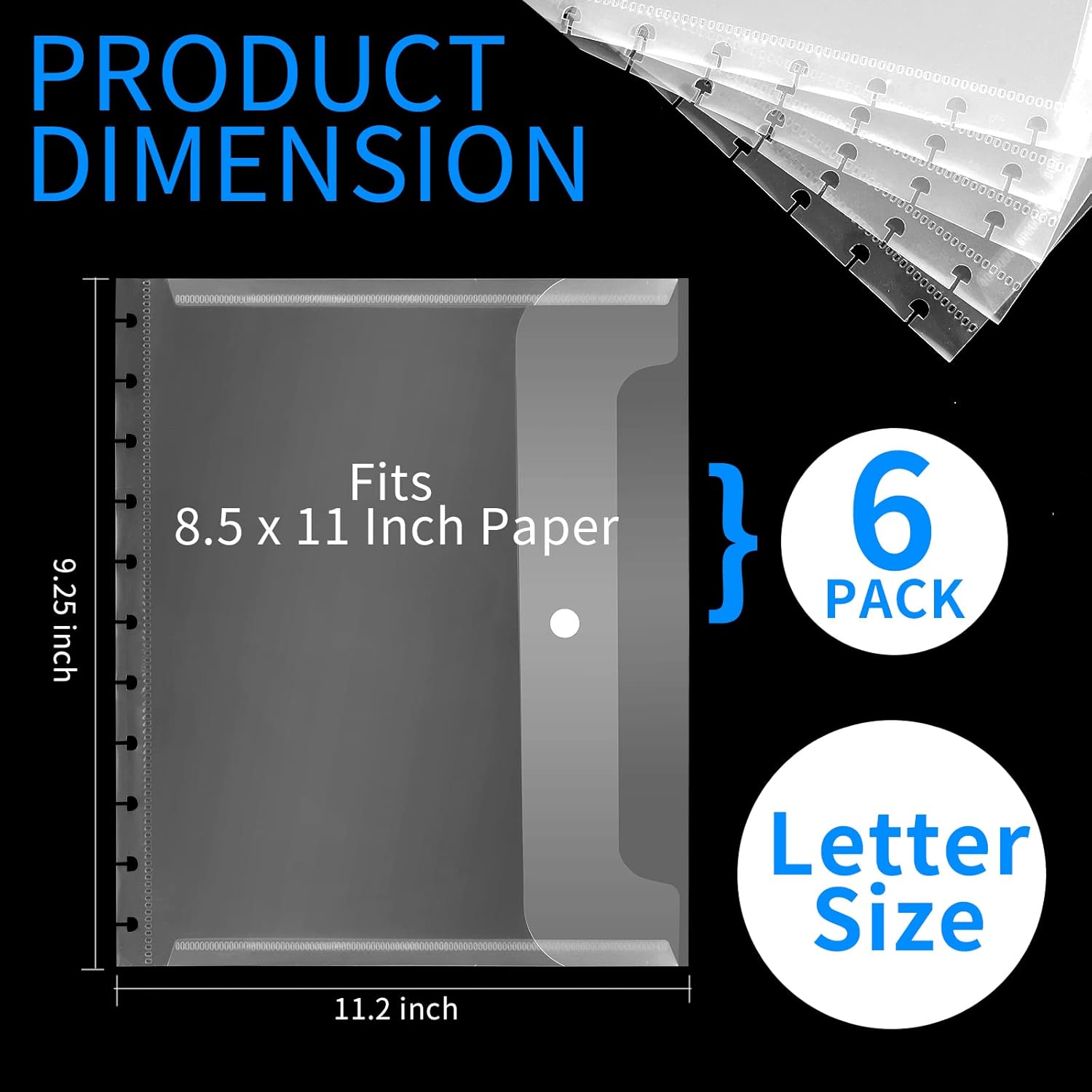 6 Pack 8.5 * 11inch Discbound Pocket Letter Size Discbound Planner Notebook Discbound Envelope Supplies for Office & School Work Organizer 6 Pack 8.5 * 11inch Discbound Pocket Letter Size Discbound Planner Notebook Discbound Envelope Supplies for Office & School Work Organizer
