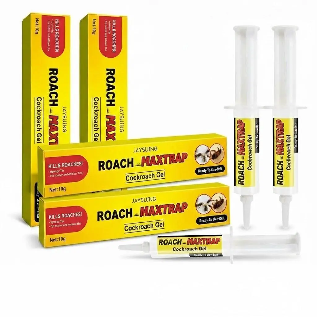 10g Precise Cockroach Gel Bait Exterminator - Roach-Control Bug Control Solutions with Plunger & Precision Tip, Indoor Gel for German & American Roaches, 1-Pack/4-Pack Options