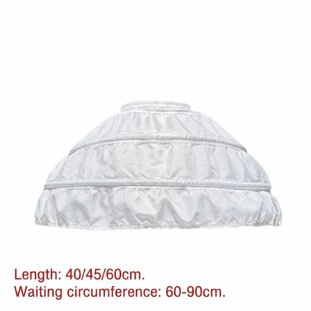 Fashion Lolita Petticoat With Hoop Cosplay Ball Gown Petticoats Breathable Adjustable Underskirt Crinoline Ballet