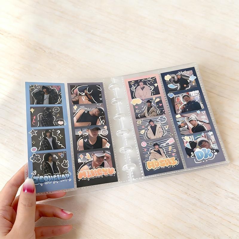 Transparent Photo Frame Album, 20 Pages for 2x6 Inch Photos, Dual Single Row Options, Perfect Gift for Photo Lovers, Anniversary Memories