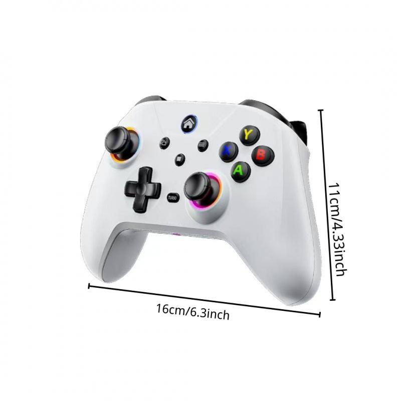 Anti drift calibration guide for Christmas gift wireless game controller Pro, PS5 equipped with LED lights - supports PlayStation 5, dual vibration, motion sensing, programmable buttons and 600mAh battery, New Year's gift, gift for boyfriend