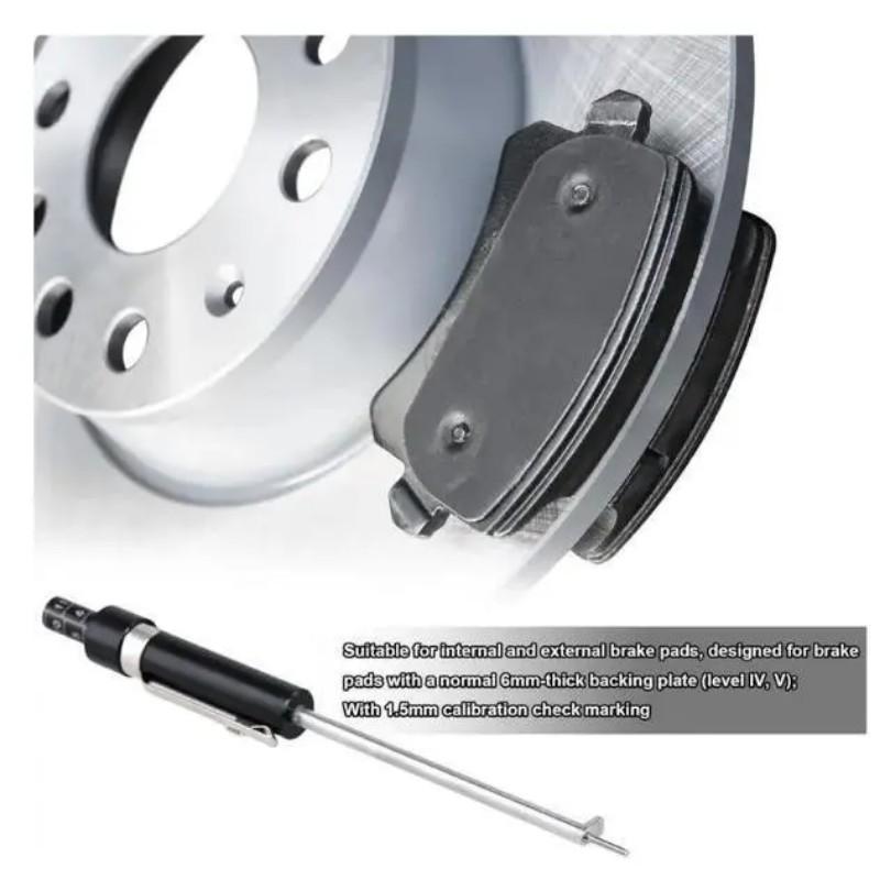 Car Brake Pad Thickness Measurement Tool, Includes Brake Shoe Scale, Base Plate Tester, Brake Pad Inspection Pen, Scale