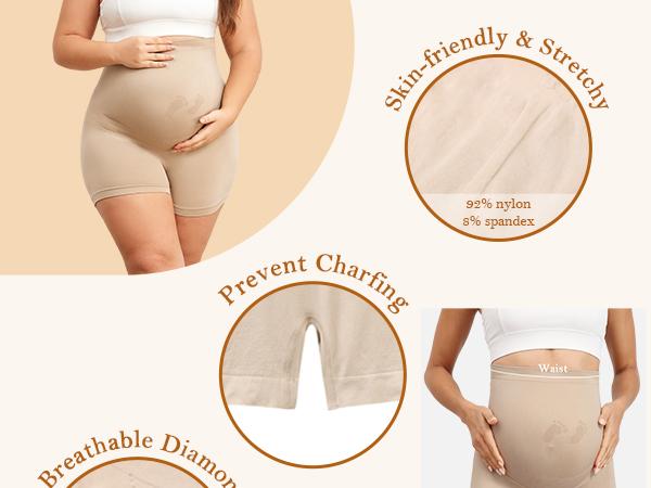 Maternity Shapewear Seamless Underwear Over Bump Pregnancy Shorts  High Waist Panties Under Dress Belly Support