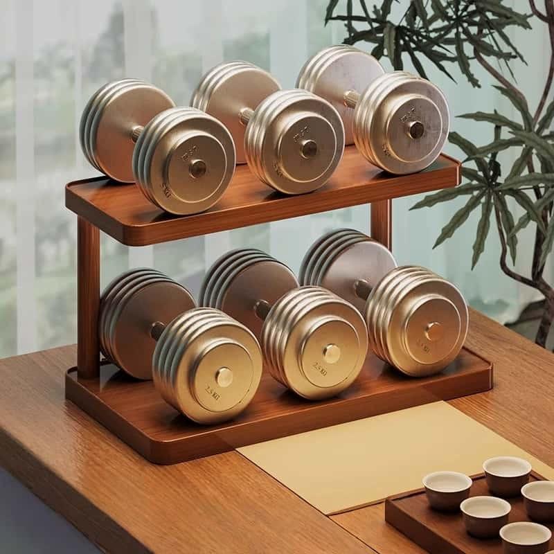 Desktop Tea Cup Storage Rack, Small Antique Display Shelf, Oriental Yixing Teapot Stand, Tea Set Placement Holder