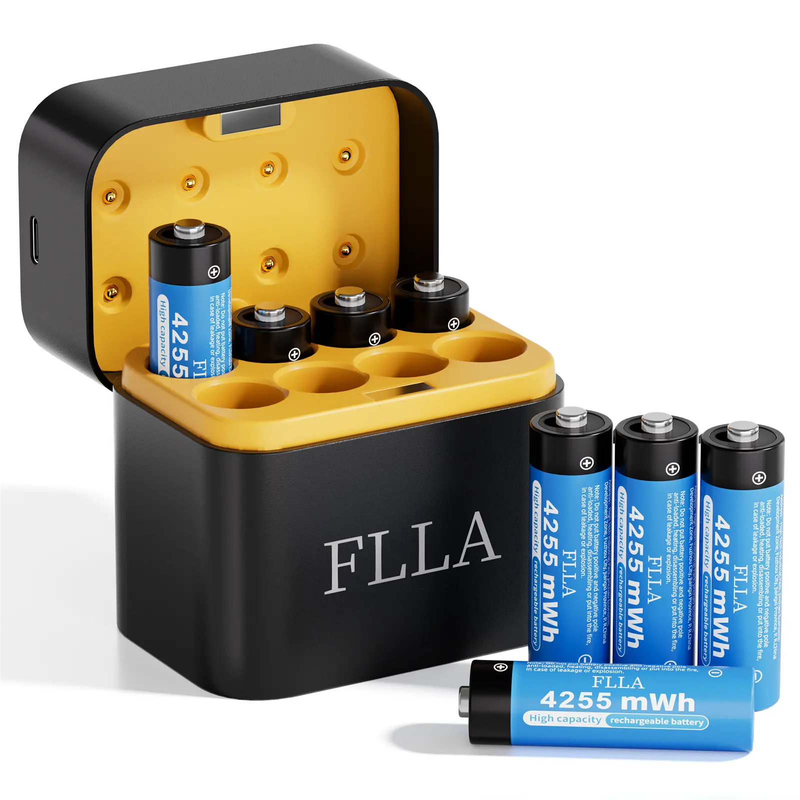 FLLA 1.5V 8PCS Rechargeable 4255mWh Batteries NEW Lithium AA with Smart Fast Charger FLLA 1.5V 8PCS Rechargeable 4255mWh Batteries NEW Lithium AA with Smart Fast Charger