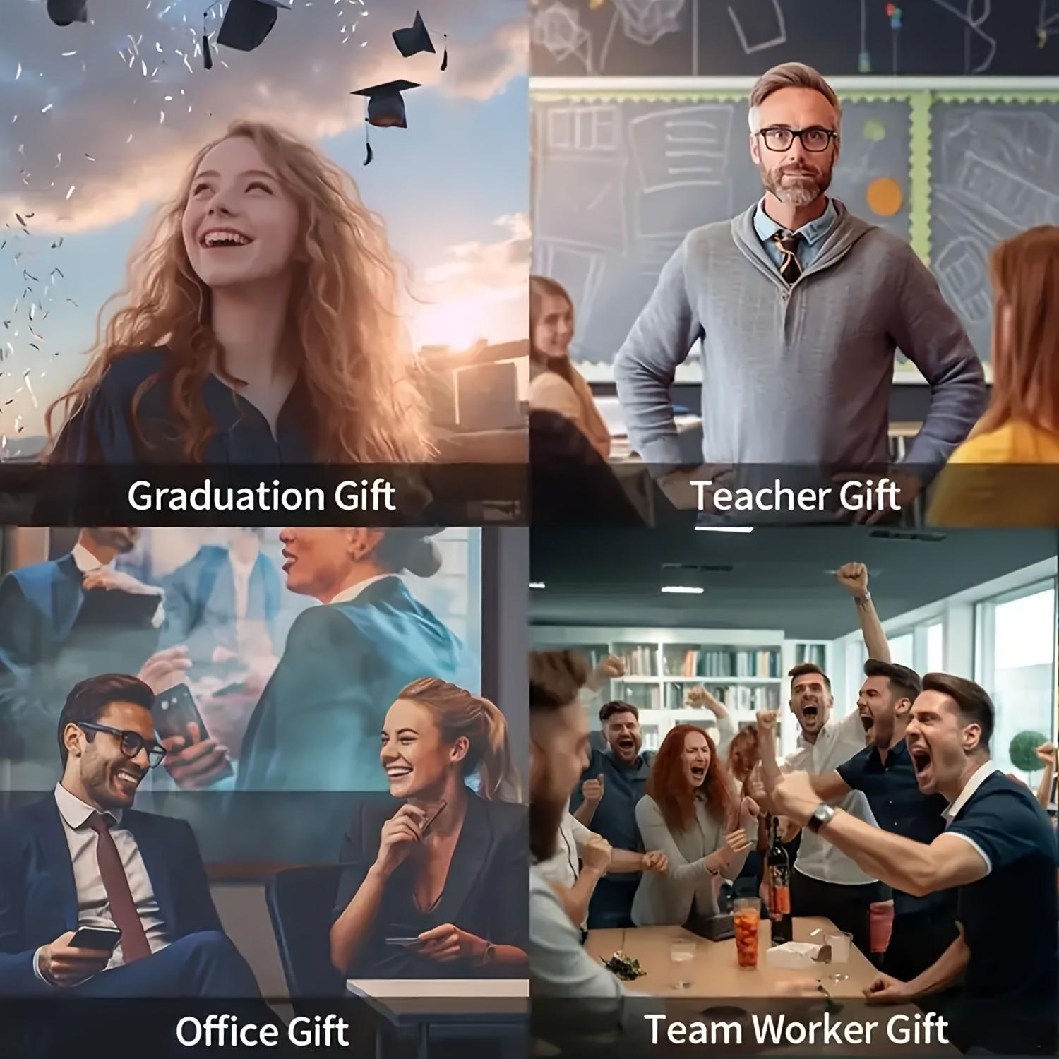 18/27/36 Pcs Four-Leaf Clover Element Pens - Ballpoint Pen Set, Black Ink, ABS Plastic Ballpoint Pens with Inspirational Sayings, Ideal for Employee Recognition - a Great Gift for Good Luck, Suitable for School