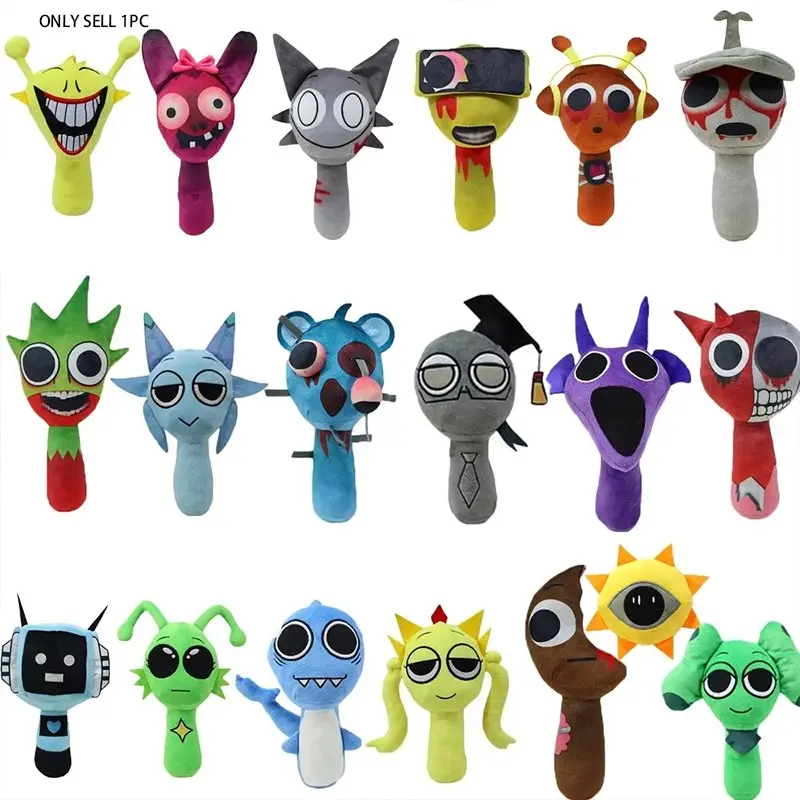 Hot Selling Musical Beat Style Cartoon Plush Toy Cute Soft Adorable Stuffed Character Stuffed Doll Cuddly Doll Gift Desktop Ornament Holiday Present For Collectors Cute Collectible