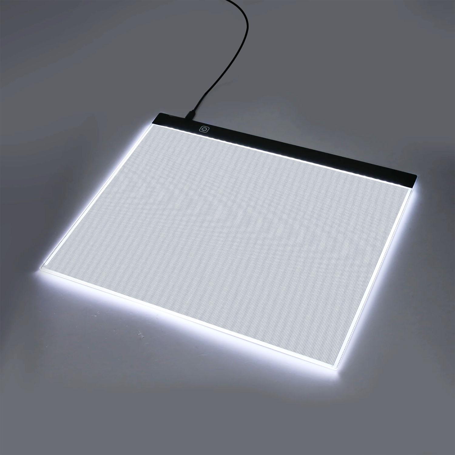 A3 Size LED Drawing Board, Diamond Painting Art Full Drill Embroidery Tracking Light Pad, USB Powered High Brightness LED, Adjustable Light, Ideal for Sketching, Animation, Embossing, Stenciling, Cross Stitch, Sewing Projects, Sewing & Embroidery
