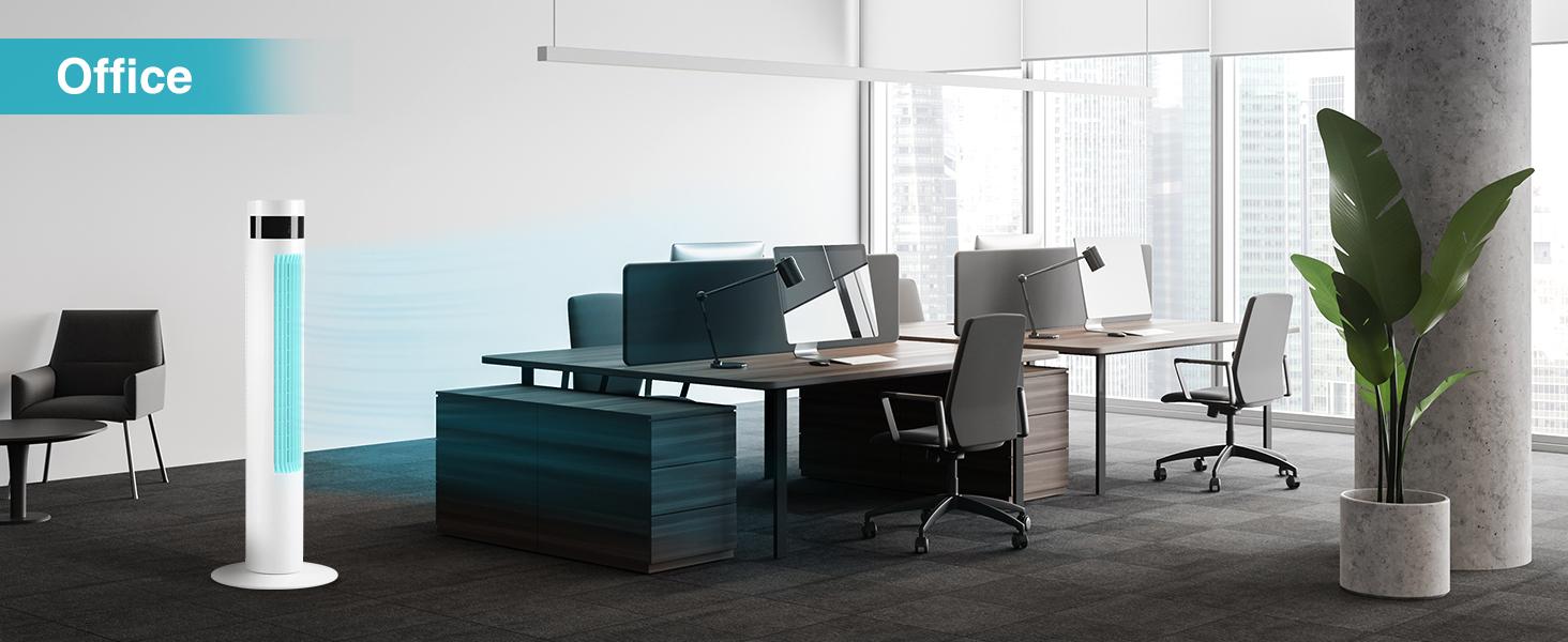 R.W.FLAME  Tower Fan with Remote Control,Standing fan for office, Oscillation fan, 3 Wind Modes,Time Settings,Digital Appliances Device Machine Durable Electric