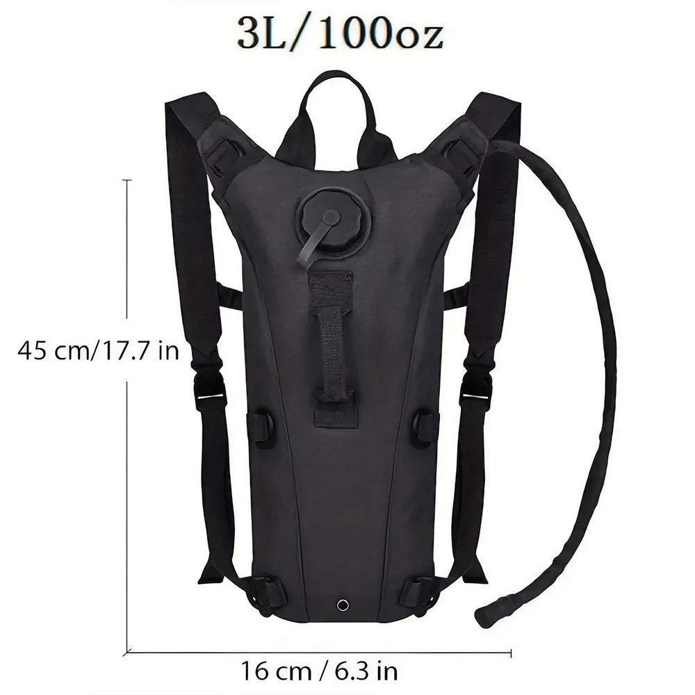 Military 3L Hydration Pack: Leak-Proof Tactical Backpack for Running, Cycling, Hiking. Wide Mouth, Adjustable, Waterproof & Durable. Emergency Survival Gear, Outdoor Adventure Must-Have. Long-Distance Trek Companion. Built for Harsh Environments.