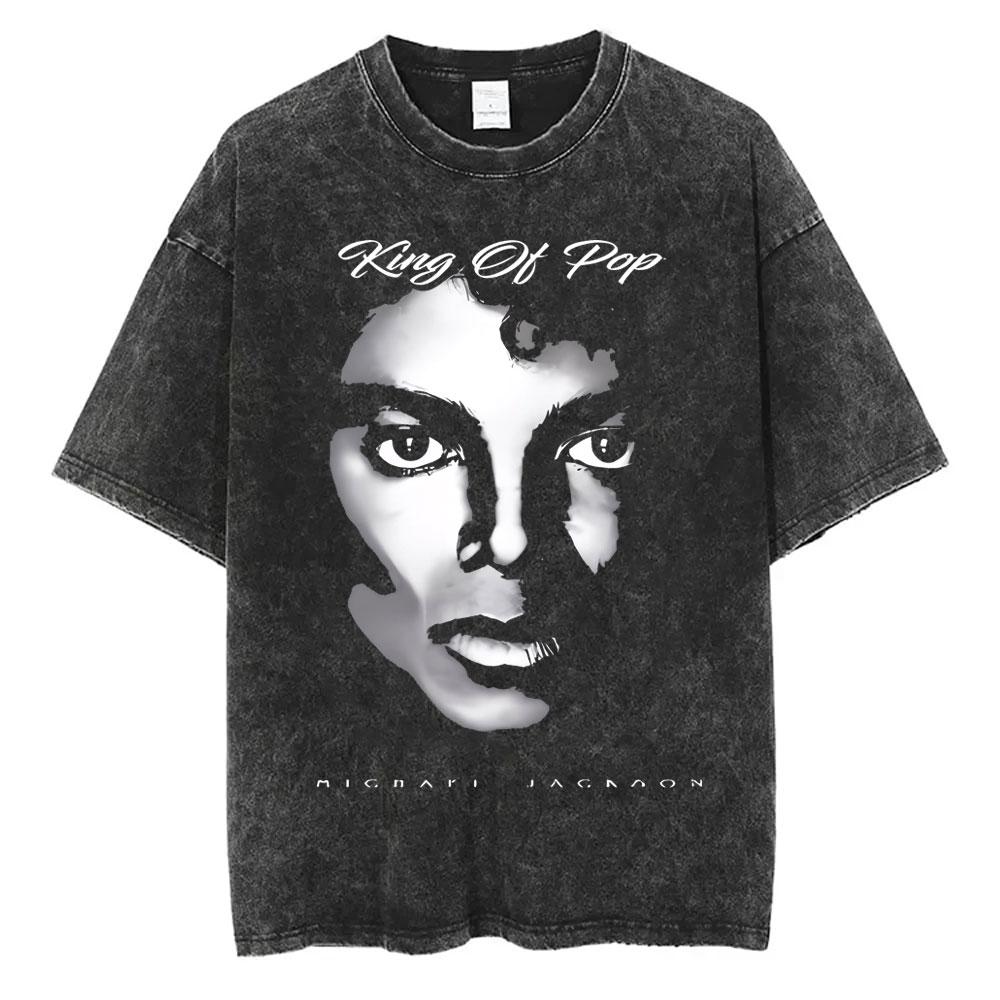 Washed Vintage Thriller Graphic T Shirt Cotton Casual Streetwear Daily Wear Retro Gothic Rock Style Punk Oversized Loose Fit For Men Women Teens Trendy Fashion