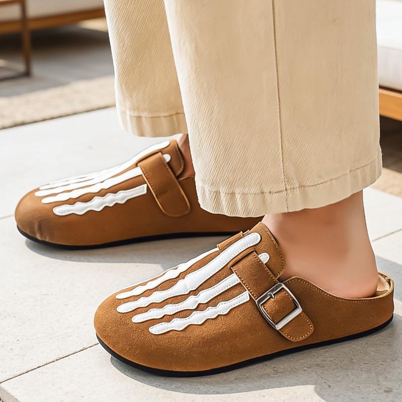 Spring Summer New Men's Half-Enclosed Sandals, Soft Skin-Friendly Material, Lightweight Design for Indoor Relaxation & Outdoor Walks