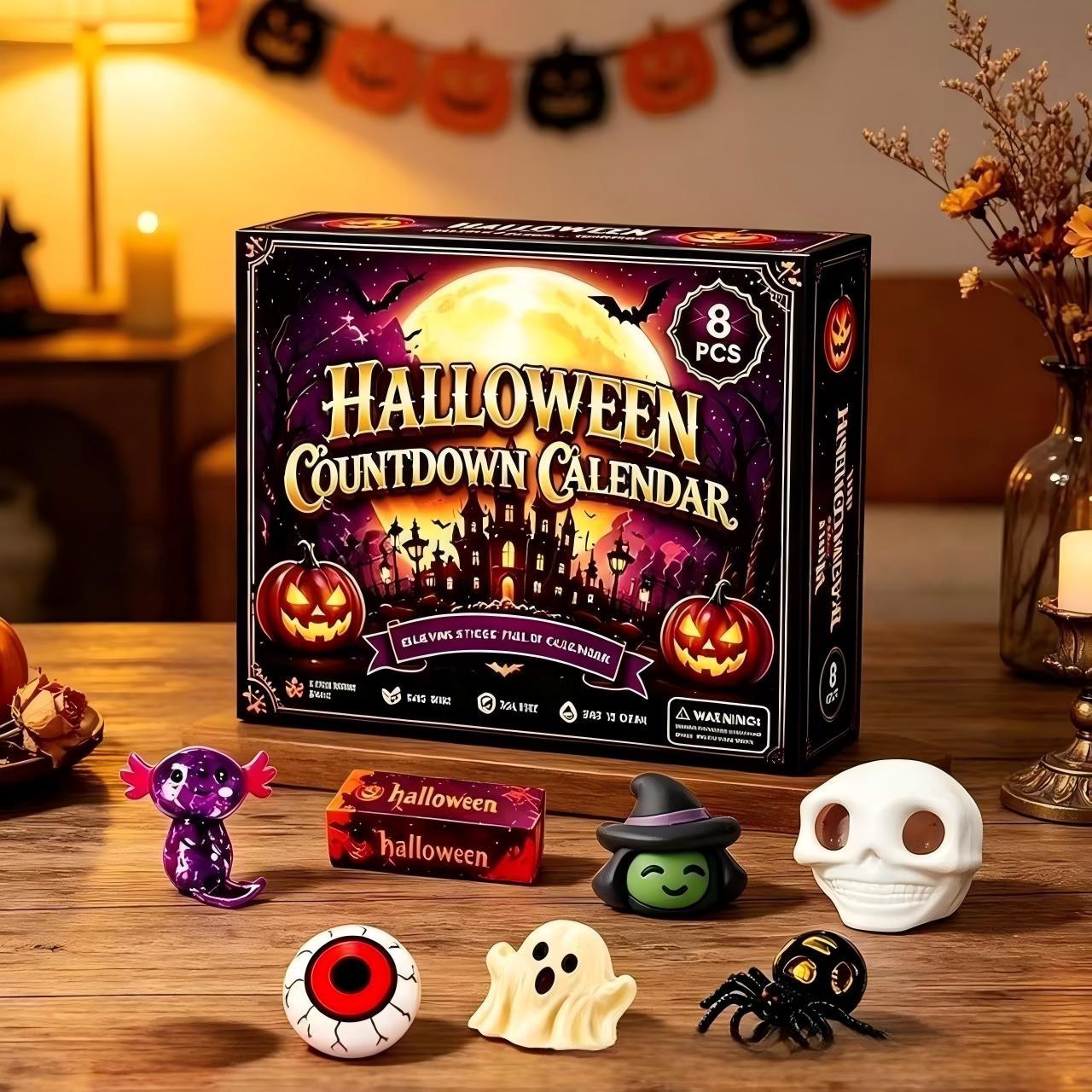 Halloween Countdown Calendar, Stress Relief Blind Box, Fun Counting Game, Perfect Decompression Gift for Kids & Adults, Festive Activity, Stress Relief Fidget