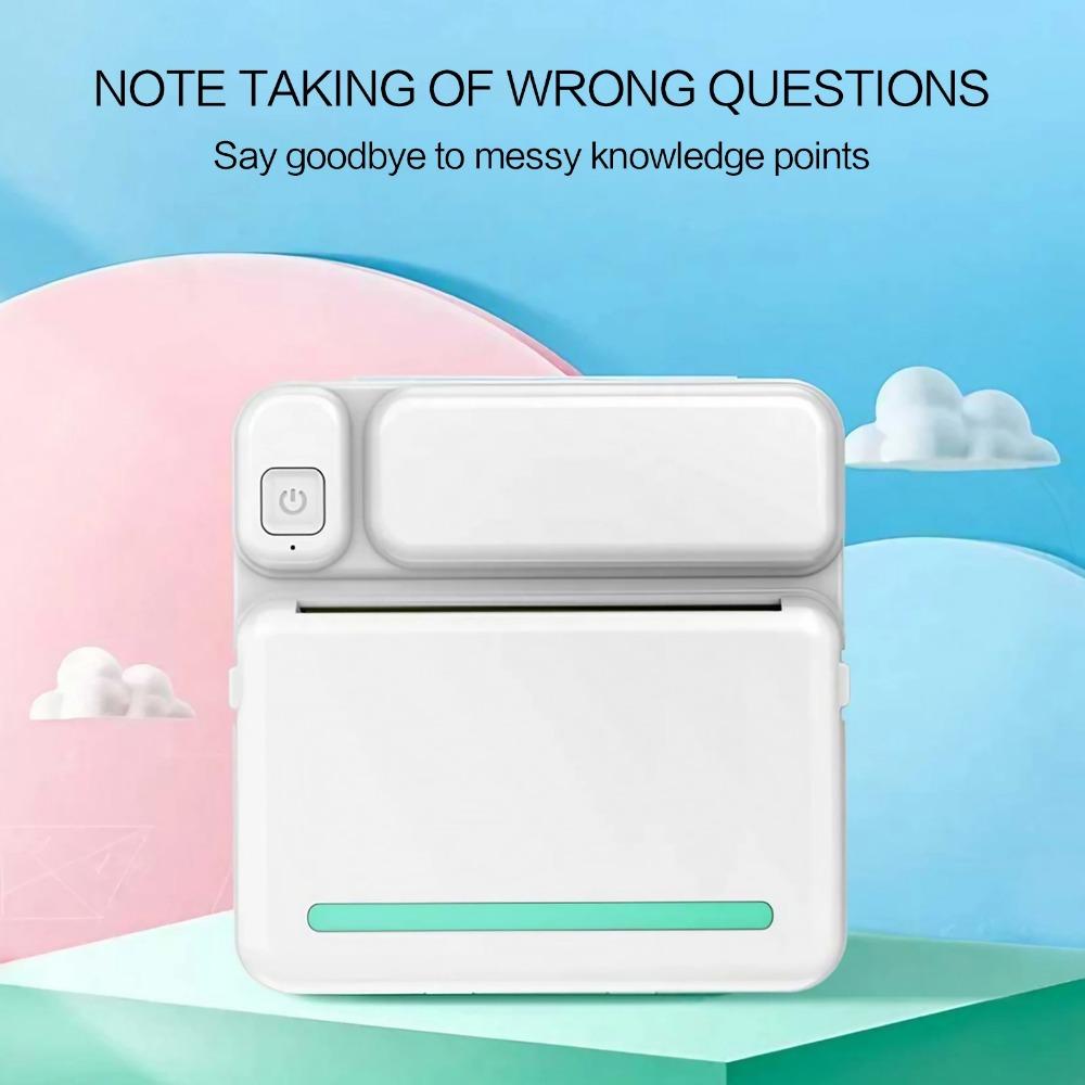 Portable Mini Bluetooth Thermal Label Printer for iOS Android, Sticker Photo Machine with 14 Rolls Paper, Wireless Pocket Printer for Home Office Student Study, No Ink Instant Stick Clear Image