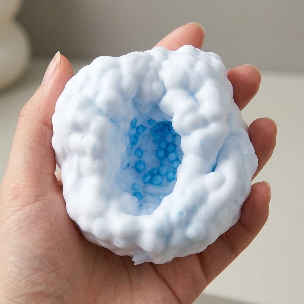 Pastel Cloud Crunchy Bead Stress Ball – Satisfying ASMR Squishy Fidget Toy for Anxiety Stress Relief, ADHD Autism Sensory, Portable Office Decompression