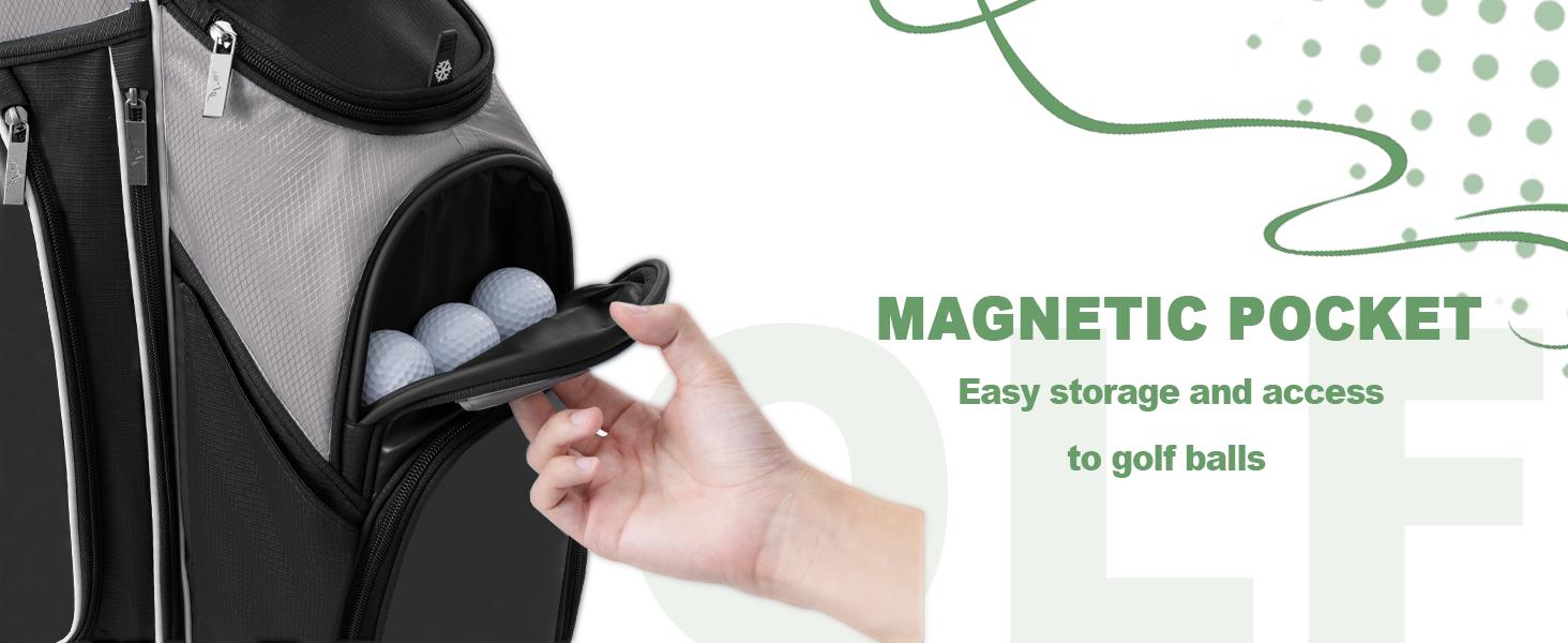 14-Way Golf Stand Bag, Premium Lightweight Golf Bag with Full-Length Dividers, Interchangeable PE-Padded Straps & Stabilizing Kickstand - Plush-Lined Top with Waterproof Cover