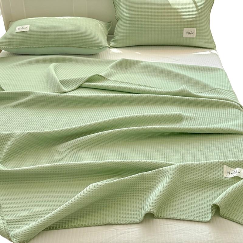 Breathable Waffle Weave Blanket, Lightweight Soft Cool Bed Blanket, Multi-Color Options, Suitable for Bedroom Sofa Travel