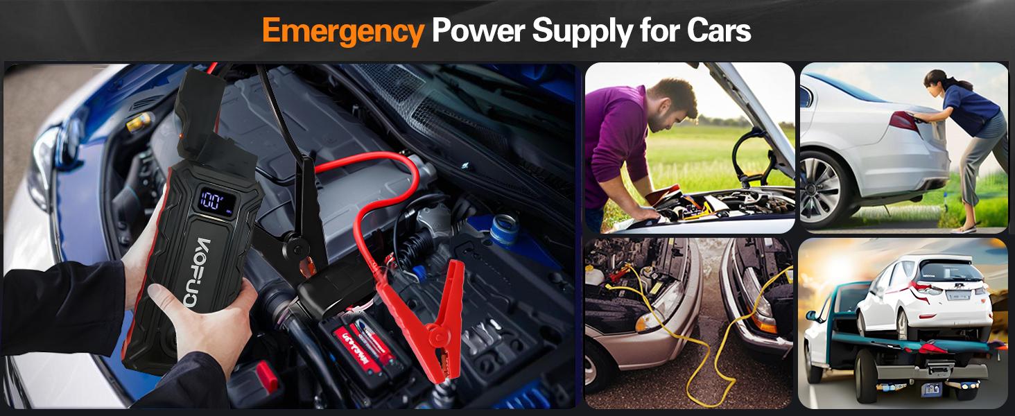 KOPUO 12V 5000A Portable Multifunctional Car Jump Starter with Smart Clamp & International Warranty Perfect for Urban Commuters and Outdoor Adventurers StarterBattery Pack - Vehicle Truck battery jump pack KOPUO 12V 5000A Portable Multifunctional Car Jump Starter with Smart Clamp & International Warranty Perfect for Urban Commuters and Outdoor Adventurers StarterBattery Pack - Vehicle Truck battery jump pack