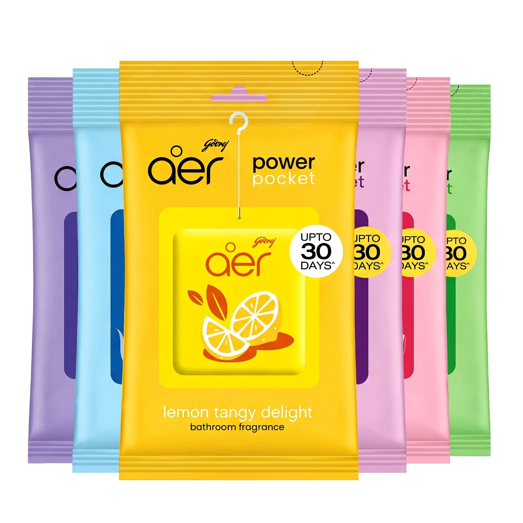 30-Day Long-Lasting Scented Air Freshener, Universal Lemon Scent Fragrance Pack for Bathroom, Car, Closet, Persistent Odor Eliminator