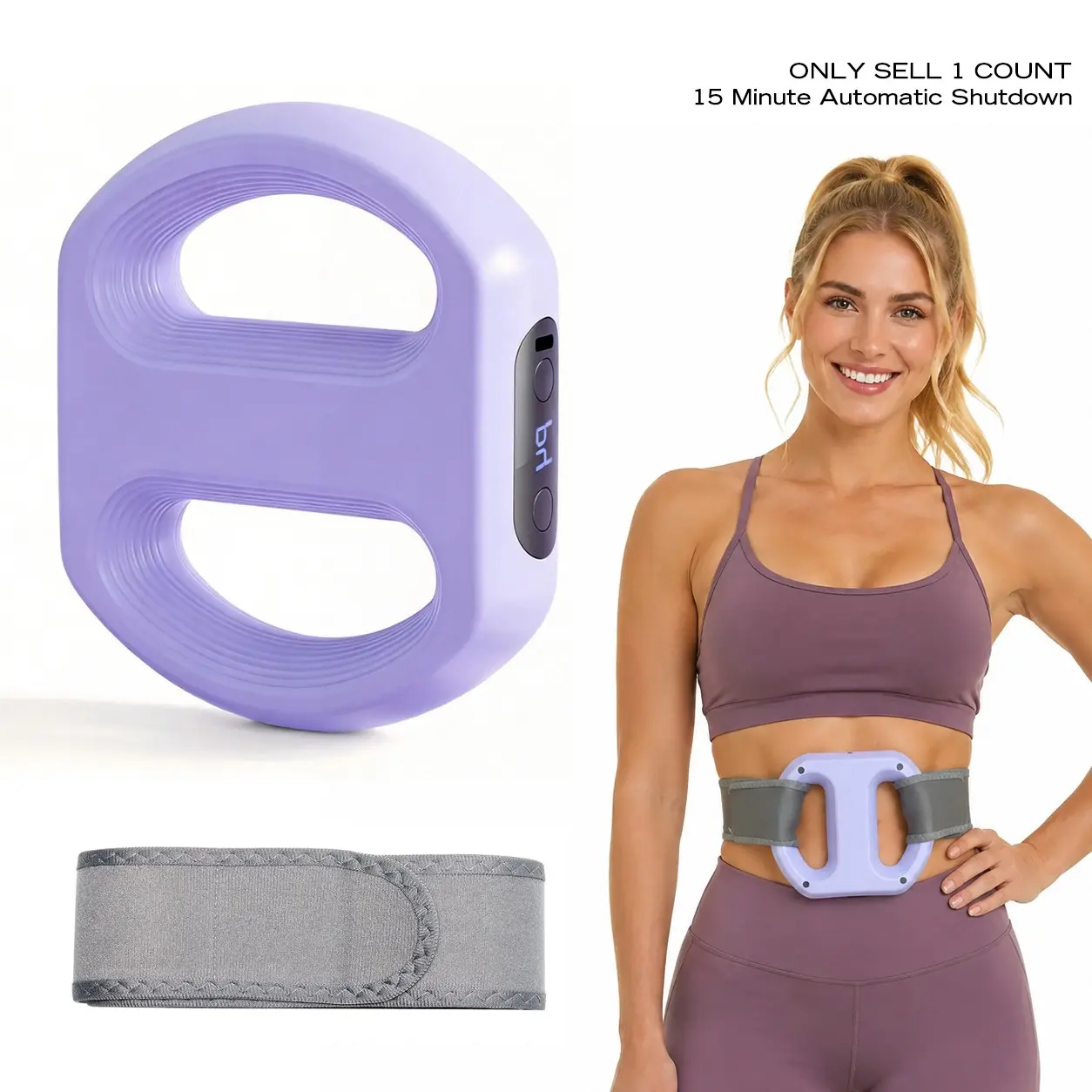 Full-Body Fascia Ring Massager, Electric Vibration Massager,  4 Modes & 3 Intensities, Vibration Massage Tool, Hands-Free Electric Massage Ring for Abdomen, Back, Legs and Waist, Ideal Gift for Women Men