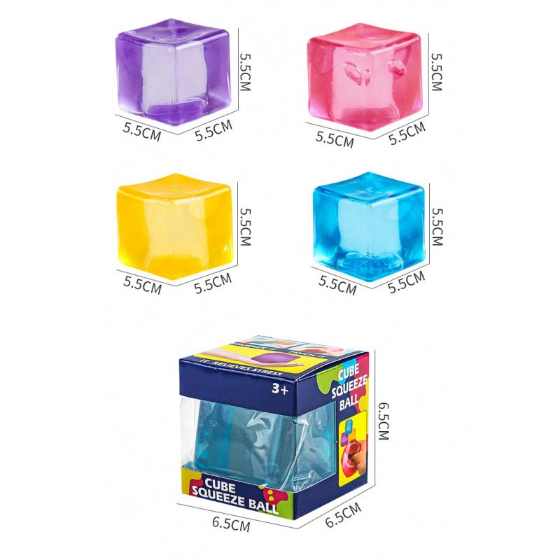 1/2/4PCS Nice Cube Sensory Stress Relieving Cube, Adult And Children'S Concentration Toy, Desktop Sensory Cube Ice Squeezing Fun Stress Relieving Cube Slow Rebound Stress Relieving Toy Maltose Stress Relieving Cube