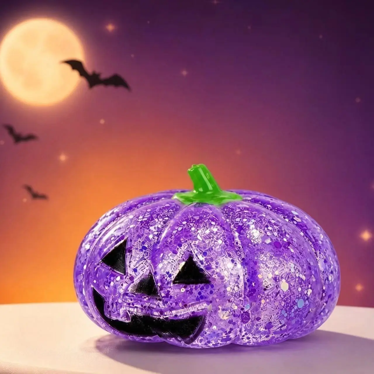 Halloween Pumpkin Mallow Stress Relief Toy, Soft Rebound Finger Puppet, Adult Fun Gift, Relaxing Pressure Release Tool, Novelty Present