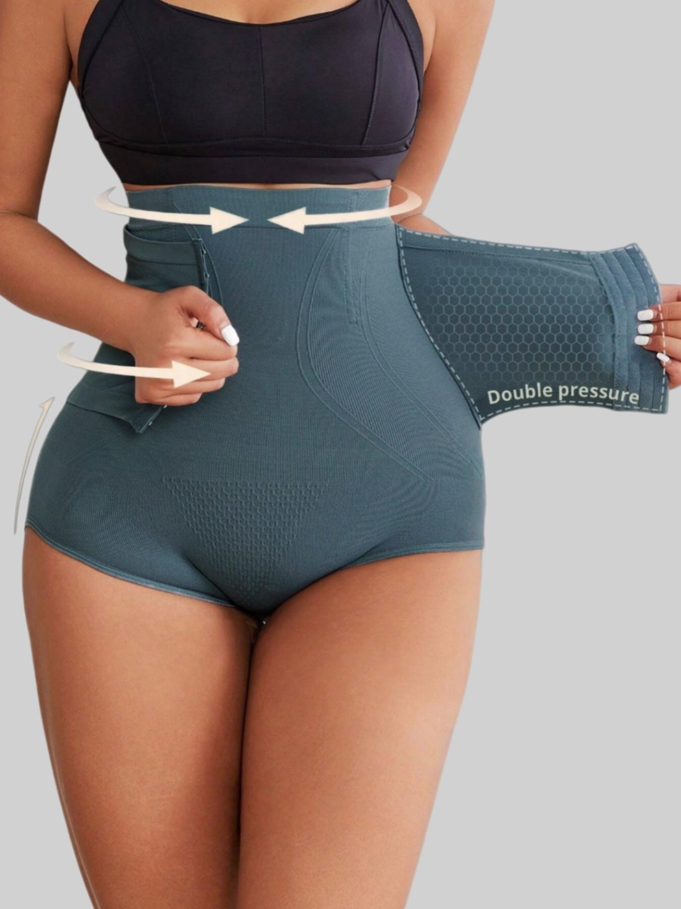 Women's High Waist Double Pressure Compression Hip Enhancer Shapewear Pants, Shorts, Underwear, High Stretch Shaper,Adjustable Hook Eye Design Breathable Comfortable Bottoms,Womenswear,Tuck Garment,Highwaist Girdle Everyday