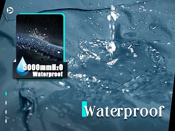 Outdoor Ventures Mens Rain Jacket Waterproof Lightweight Packable Rain Pullover coat windbreaker for Hiking Golf Running