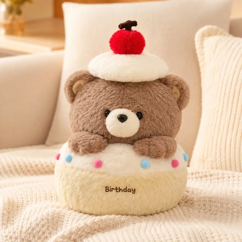 Birthday Cake Bear Plush Toy, Birthday Gift