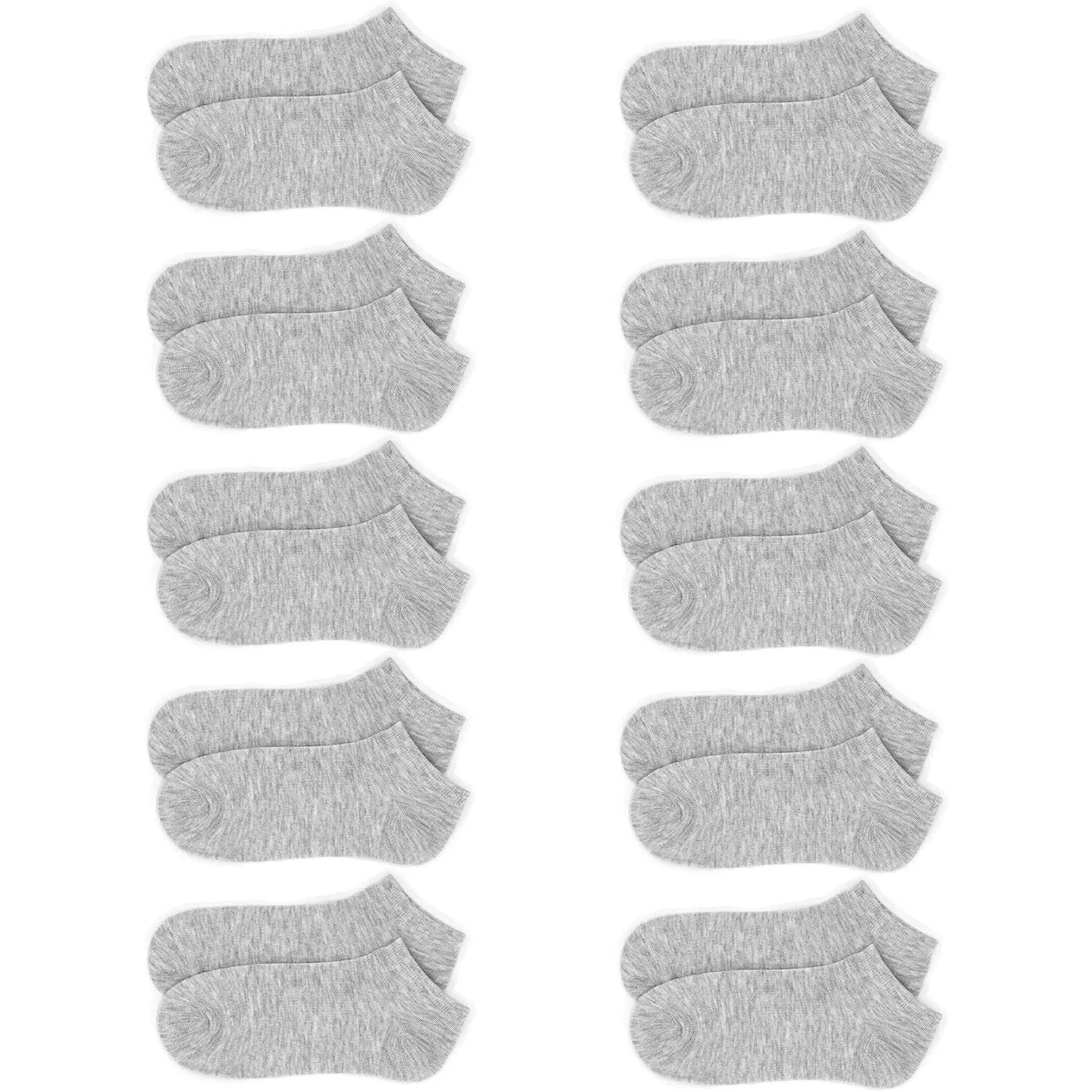 10 Pairs Disposable Low Cut Travel Socks for Men Women Gray(Gift)