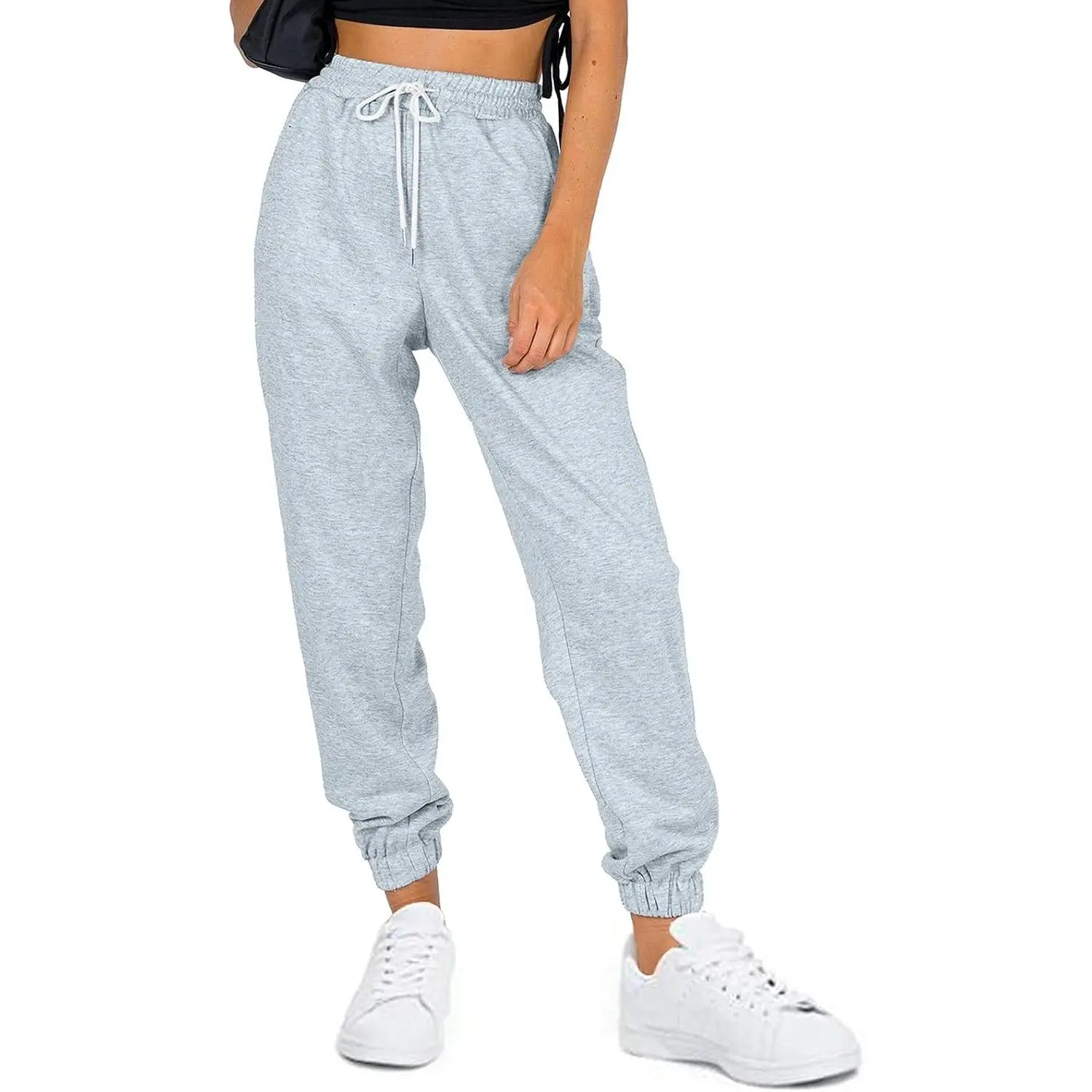 Women's Cinch Bottom Sweatpants Athletic Trousers | Lounge Pajama Pants with Pockets,Lightweight Breathable Casual Joggers,Workout & Fall Lounging Bottoms