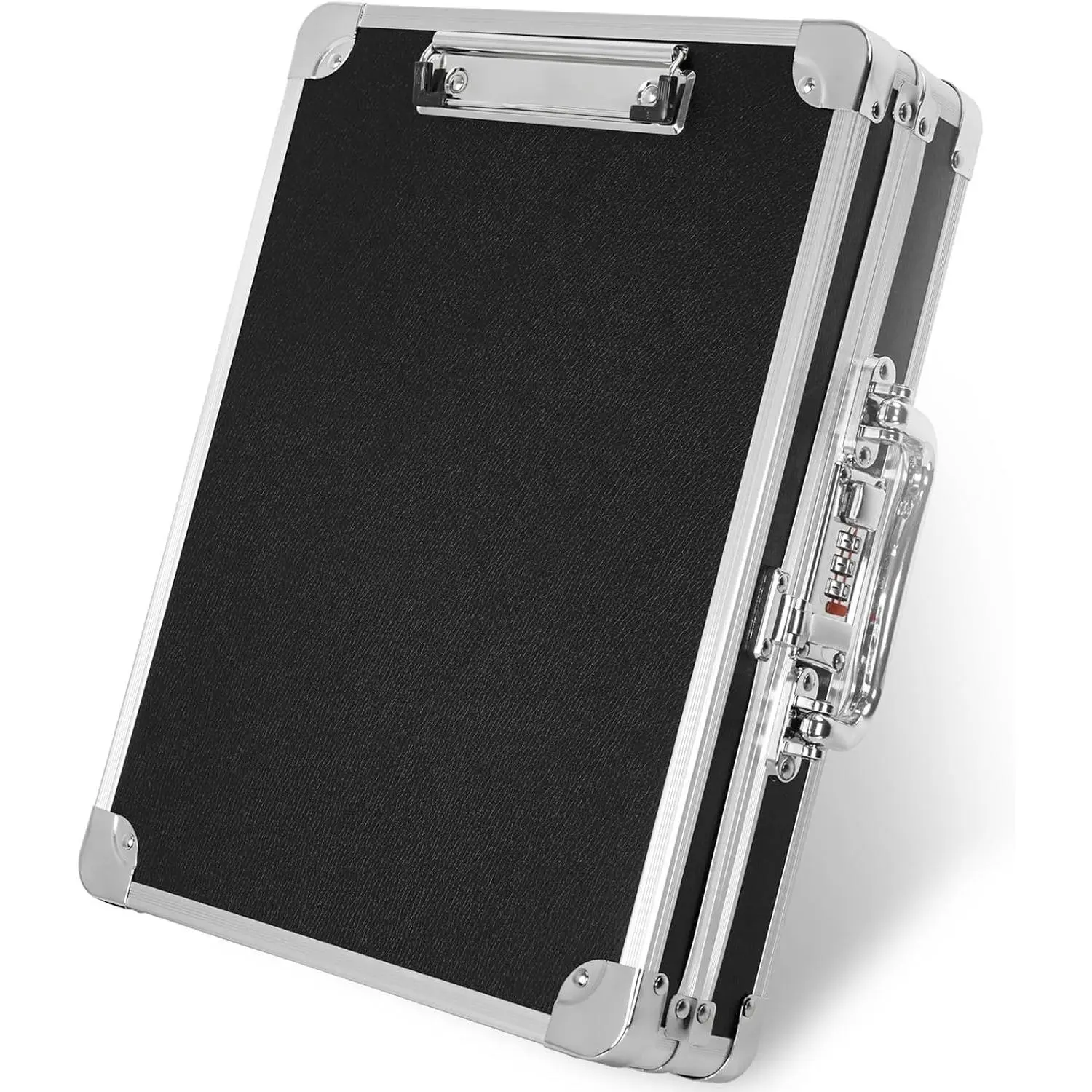 Clipboard with Storage Combination Lock with Handle | metal clipboard with storage aluminum briefcase Storage Clipboard 13.5 x 10 Inches, Sliver
