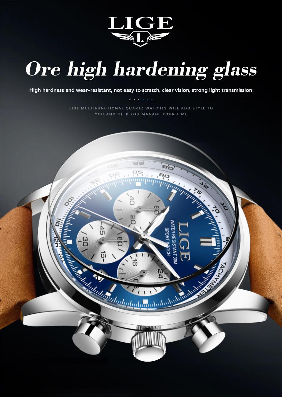 Sports waterproof watch Fashion quartz watch Panda eye men's watch