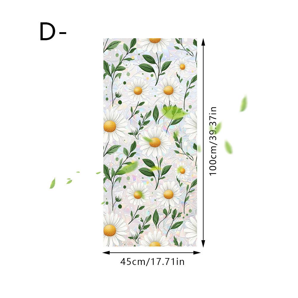 Spring Sunlight Rainbow Window Stickers, 4 Designs Including Lemon Lily Daisy Sunflower, Privacy Shield, Home Decor, Room Decoration