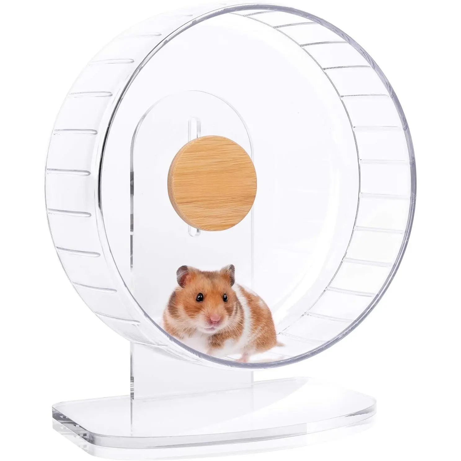 Super-Silent Hamster Exercise Wheels: Quiet 10 inch Running Wheel| Can 10.6-13.4" Adjustable Height - No Bend Back Spinner Running for Dwarf Syrian Hamster Gerbils Mice Or Other Small Animal
