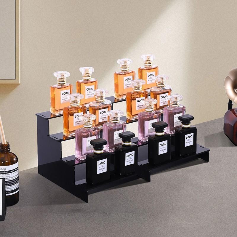 Acrylic Multi-Layer Display Rack, Tool-Free Assembly, Perfume Showcase Box, Figure Organizer, Spice Storage Holder