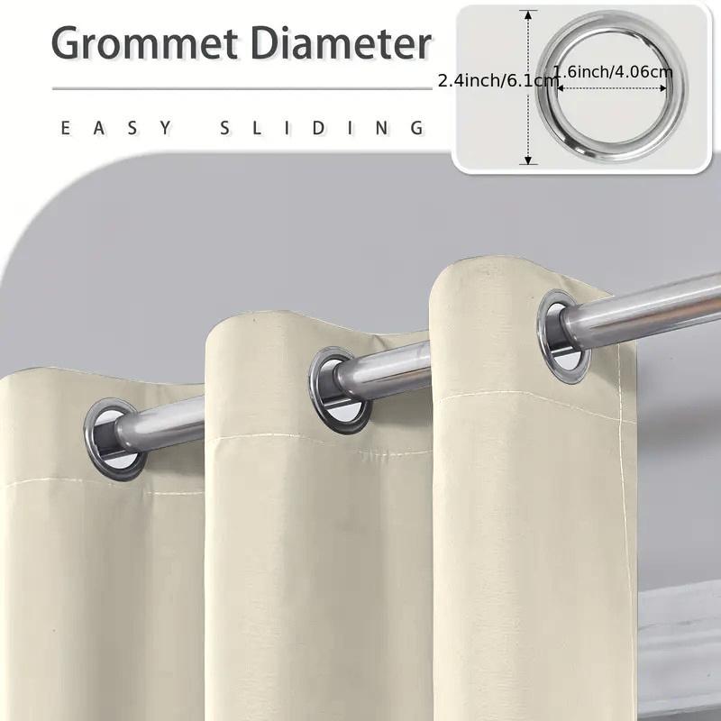 1-piece set, solid color polyester material coated lining, 100% blackout curtains, lightweight, top perforated hanging method, suitable for bedrooms, dining rooms, living rooms, kitchens, balconies, gardens