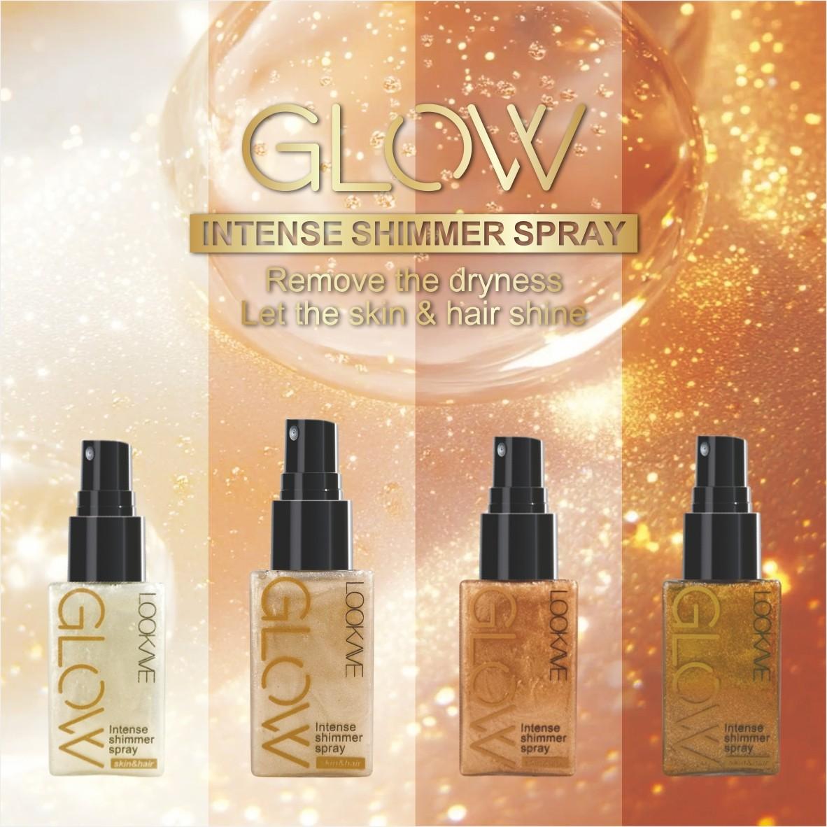 Brilliant Glittering Body Shimmer Spray, Face & Hair Highlighter Spray, 4 shades suitable for all skin tones