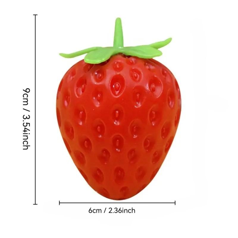 Large Strawberry Soft Plush Toy – Slow Bounce Fruit Squishy, Fun Sensory Fort Toy, Home Decor Interactive Prize, Christmas Gift for Kids & Adults