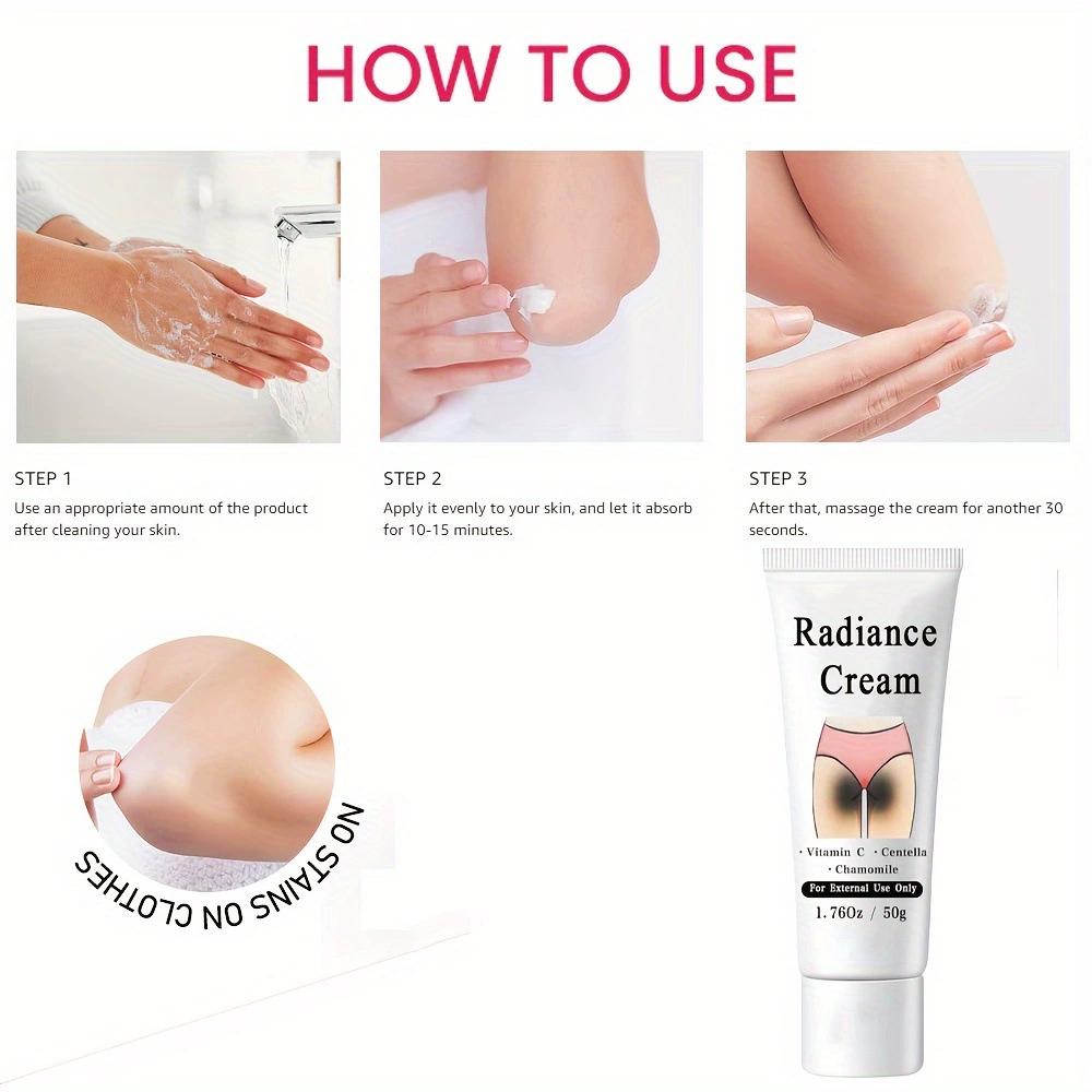 Brightening Skin Cream with Vitamin C & Niacinamide, Moisturizing Body Balm for Underarms & Thighs, Contains Centella Asiatica Extract, Radiance, Glycerin, Hydrating, Moisturizer, Body Care