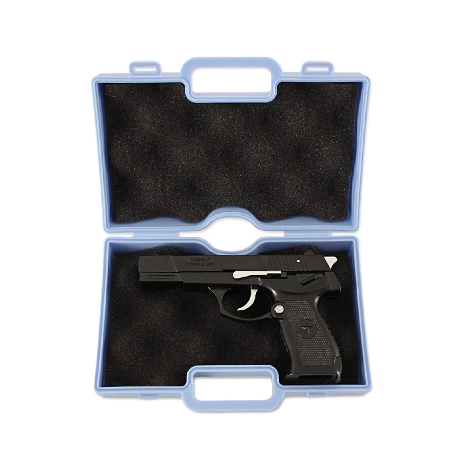 1pc Mini Pistol Model Display Case with Foam - Portable Pistol Organizer Box for Storage & Travel, Desktop Holder, Gift Idea