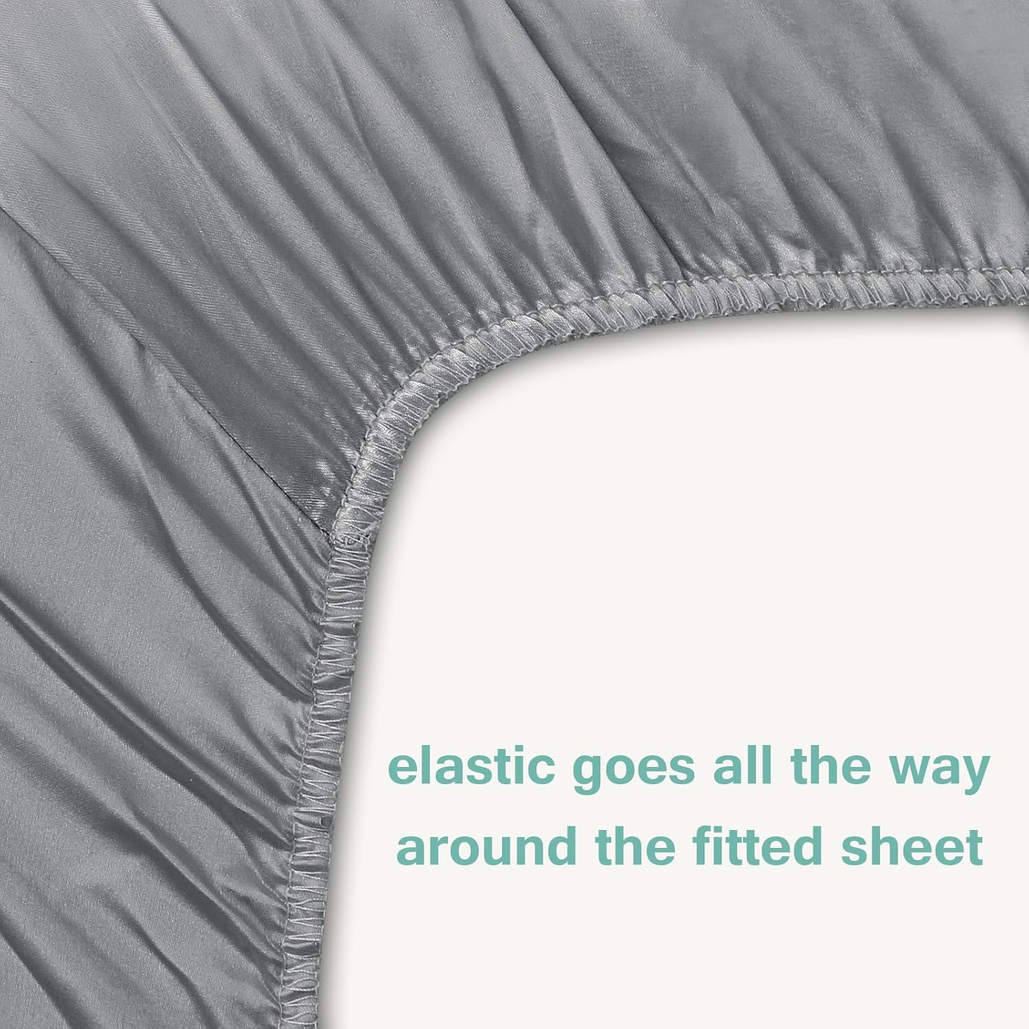 Cooling Satin 24" Deep Pocket 4PCs Sheet Set for Air Mattress Thick Mattress Topper, Luxurious Silky Soft Bedding Set (1 Fitted Sheet + 1 Flat Sheet + 2 Pillowcases), Solid Grey, Bedroom Accessories #TiktokshopStockUp Cooling Satin 24" Deep Pocket 4PCs Sheet Set for Air Mattress Thick Mattress Topper, Luxurious Silky Soft Bedding Set (1 Fitted Sheet + 1 Flat Sheet + 2 Pillowcases), Solid Grey, Bedroom Accessories #TiktokshopStockUp