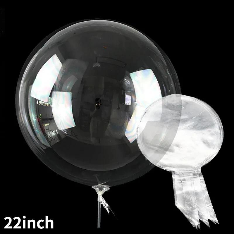 10pcs Transparent Popo Bubble Balloon Transparent inflatable helium balloon bounce out blitz Wedding birthday party decoration