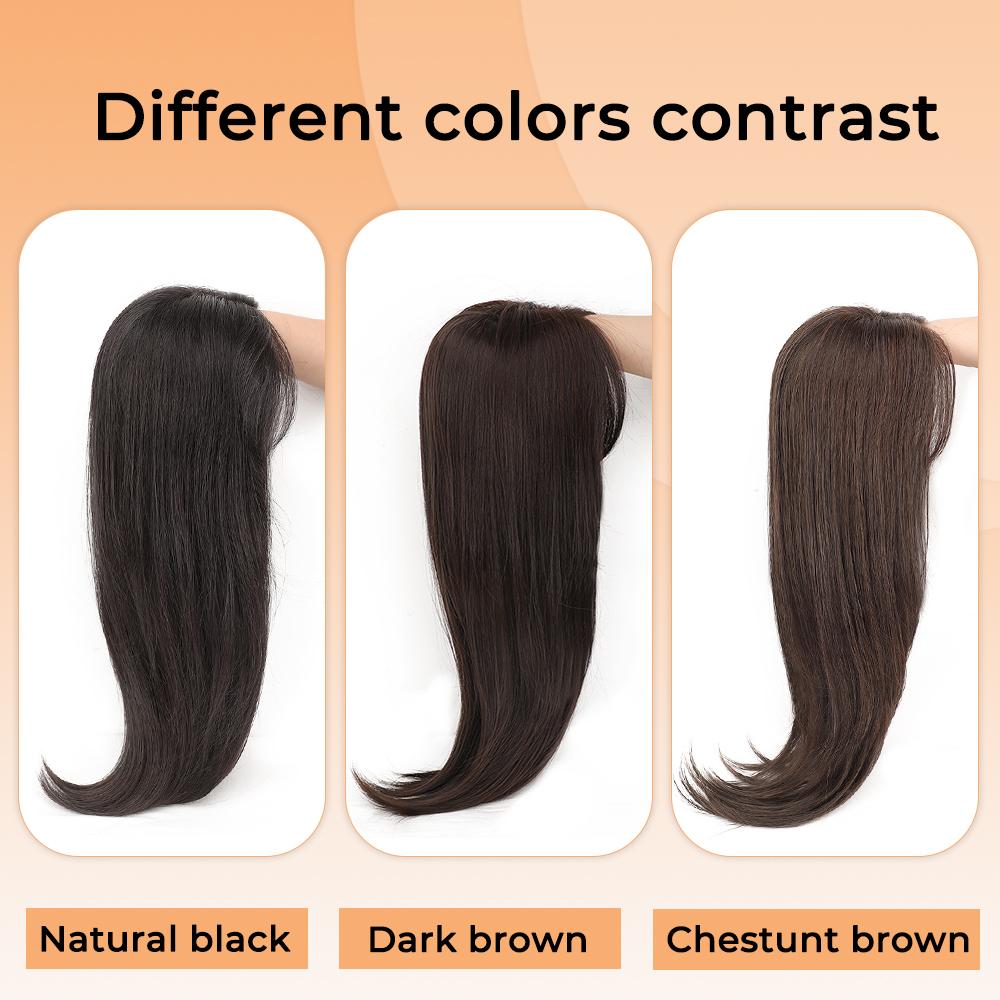 [AISI HAIR]Hair Topper Clip 24inch 3D 360° Cover Hair Toppers for Women with Thinning Hair Easy to Wear Fluffy Toppers Hair Pieces for Women with 3 anti-slip clips Many Colors