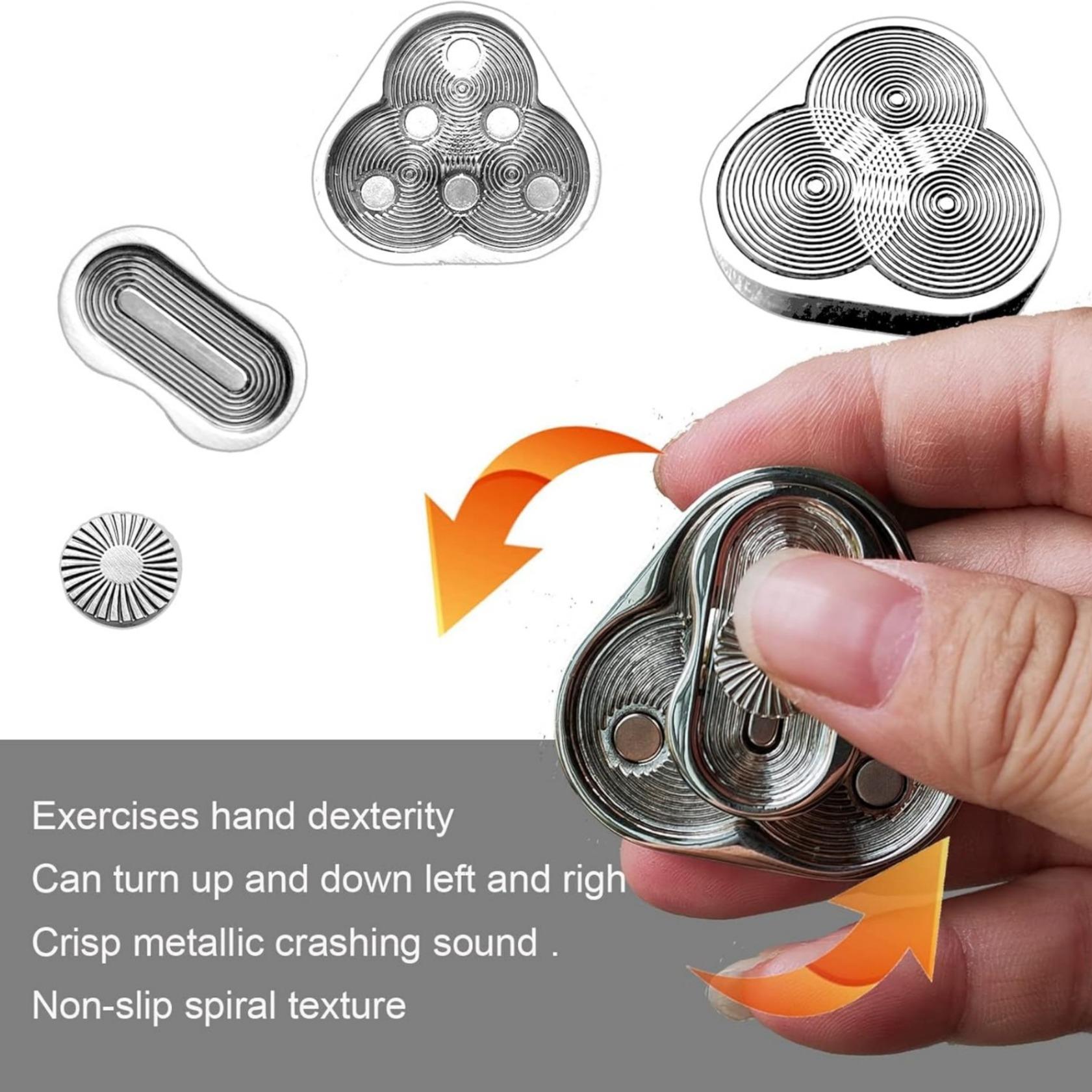 1pc Triangle Metal Stress Relief Adult Fidget Toy, Magnetic Metal Slider for Anxiety Relief, Edc Finger Toy for Pressure Management