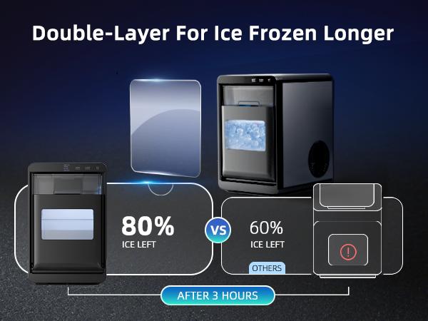 Antarctic Star Ice Maker 45Lbs/Day Quick 10-15min Self-Cleaning 24H Timer Clear Visual double door,for Home Office Bar Party   Icemakermachine  【TikTokShopBlackFriday】