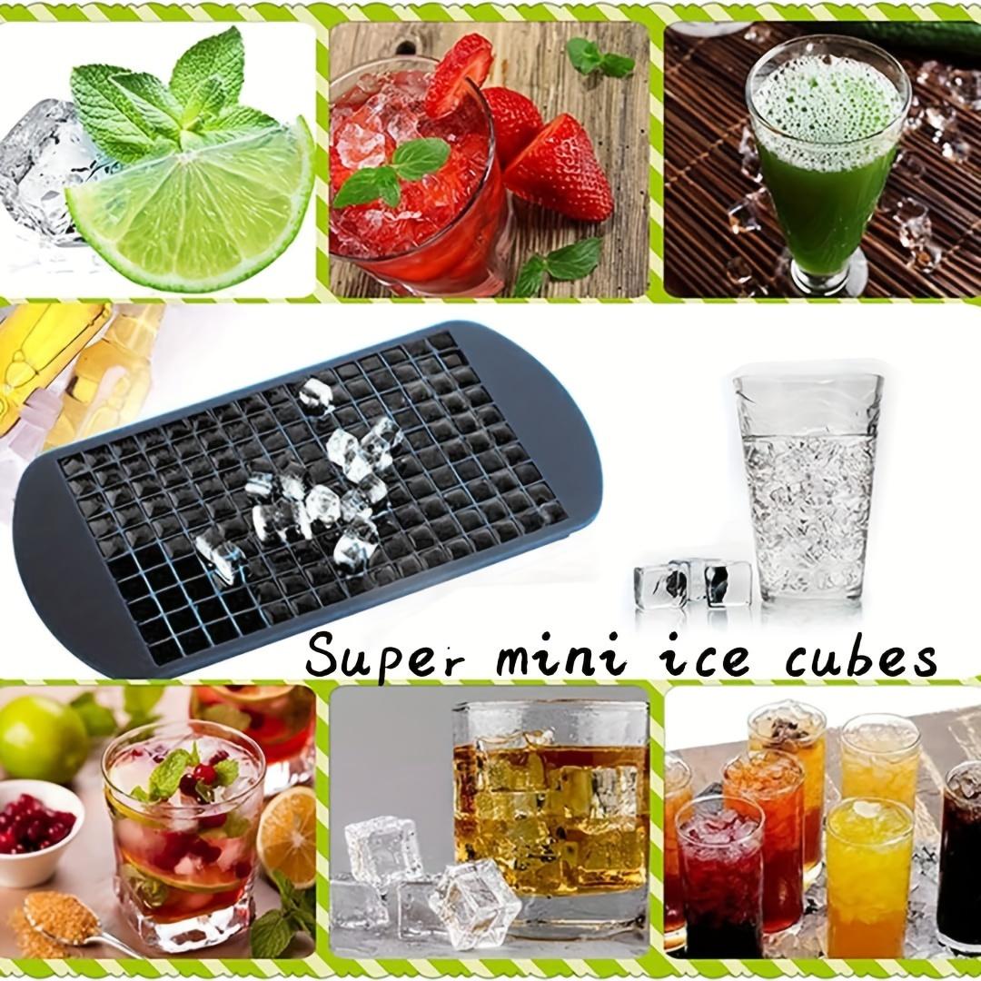 Silicone Mini Ice Cube Tray Set, Stackable Molds for Whiskey Cocktails Drinks, Durable Soft Release, Perfect Party Gift Home Use Christmas Present, Home Bar Accessories