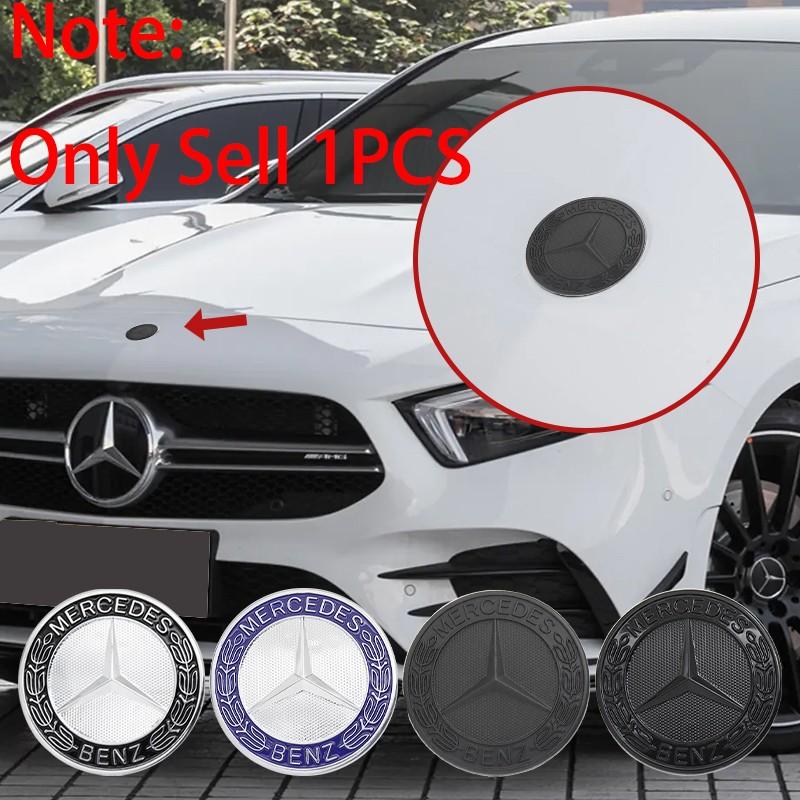 1Pcs 57mm ABS Mercedes Benz Logo Car Front Hood Bonnet Emblem Badge Cover Decoration For Mercedes Benz AMG A C E S Class W203 W204 W212 W213 W205 W177 W222 W221 W247 W176 W177 GLE CLS CLA CLG GLS Modification Replacement Accessories Car Sticker Car Decals